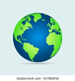 Illustration of a world globe isolated on a white background
