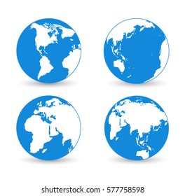 Illustration of a world globe isolated on a white background