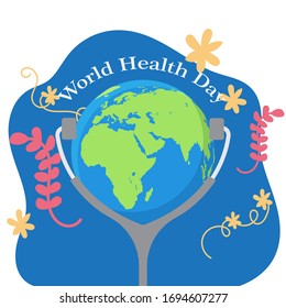 Illustration World Health Day with Flat Design Style