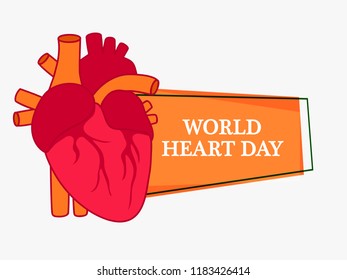 Illustration Of World Heart Day Background.