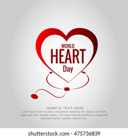 Illustration World Heart Day Background