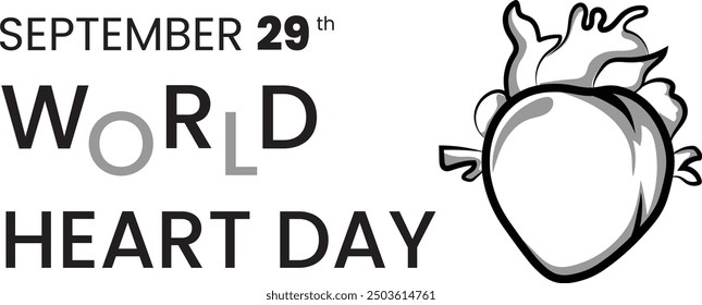 Illustration of world heart day, september 29th	