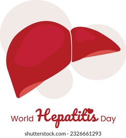 Illustration of World Hepatitis Day which is celebrated every July 28. Remembering to increase public awareness about the suffering of viral hepatitis sufferers around the world
