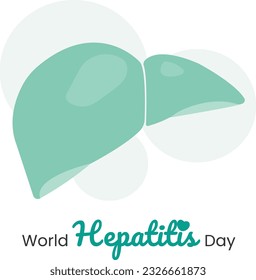 Illustration of World Hepatitis Day which is celebrated every July 28. Remembering to increase public awareness about the suffering of viral hepatitis sufferers around the world