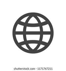 Illustration of world icon. Global network vector image for UI, web design, app design