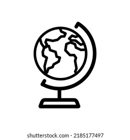 illustration world icon, globe vector icon, flat design best globe icon