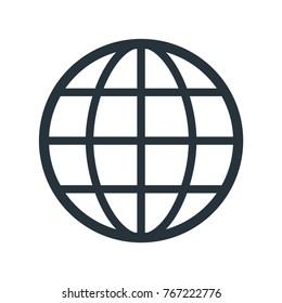 illustration of world icon, globe vector icon, flat design best globe icon 