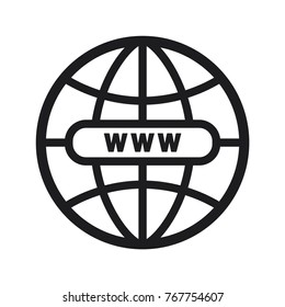 illustration world icon, globe vector icon, flat design best website icon 