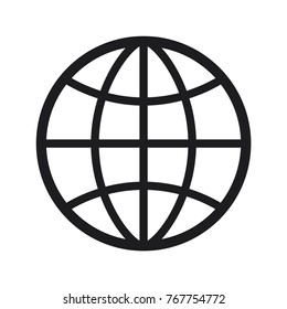 illustration world icon, globe vector icon, flat design best globe icon 