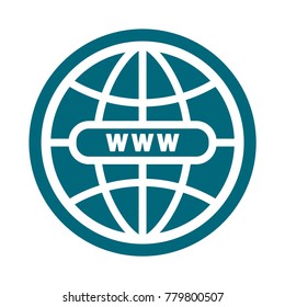 illustration world icon, globe icon, website icon, flat design best website vector illustration 