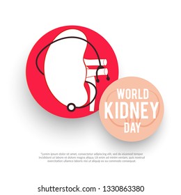 Illustration of World kidney Day Background.