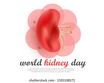 Illustration of World kidney Day Background.