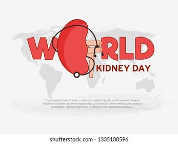 Illustration of World kidney Day Background.