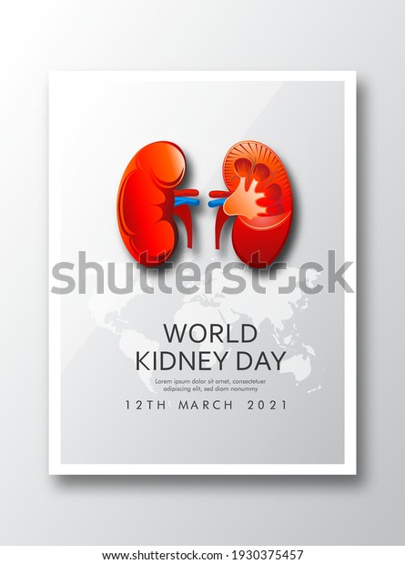 \
Illustration Of World Kidney Day Poster Or\
Banner Background.Kidney care logo design. Urology vector design.\
World kidney day\
logotype