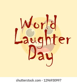 Illustration Of  World Laughter day Background With Smiley Emoticons.