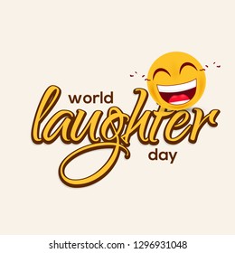 Illustration Of  World Laughter day Background With Smiley Emoticons.