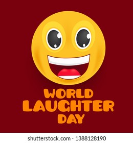 Illustration Of World Laughter Day Background.
