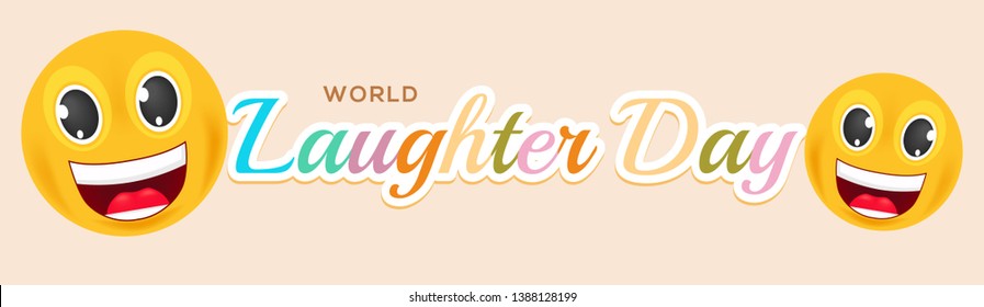 
Illustration Of World Laughter Day Background.