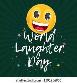 Illustration Of World Laughter Day Background.