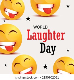 Illustration Of World Laughter day Background.