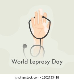 Illustration Of World Leprosy Day Background.