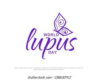 Illustration Of World Lupus Day Background.