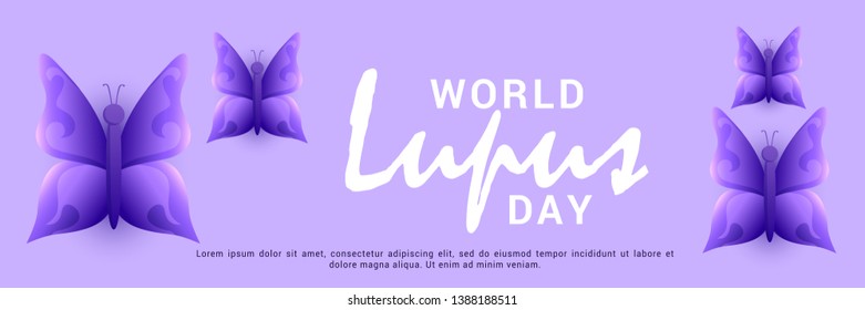 Illustration Of World Lupus Day Background.
