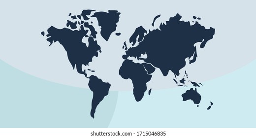 
illustration of a world map in cartoon style