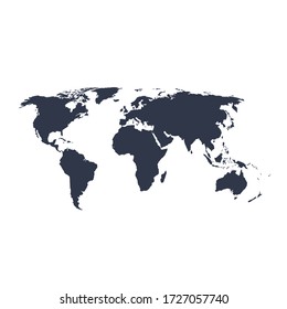 illustration of world map. travel worldwide concept. isolated flat illustration.