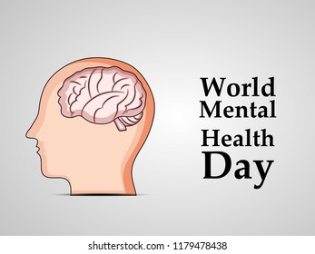 illustration of World Mental Health Day Background  