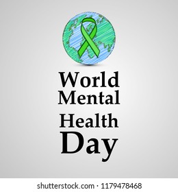 illustration of World Mental Health Day Background  