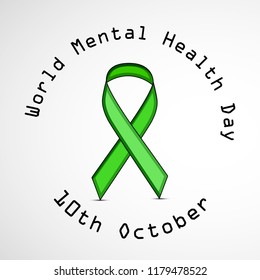 illustration of World Mental Health Day Background  