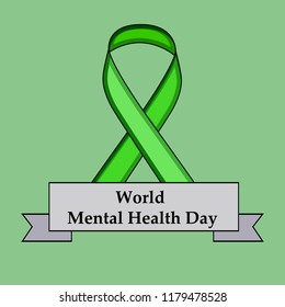 illustration of World Mental Health Day Background  