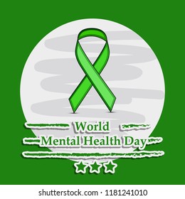 illustration of World Mental Health Day Background  