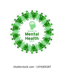 Illustration of world mental health day.