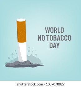 Illustration of World No Tobacco Day Concept Stop Smoking.Vector