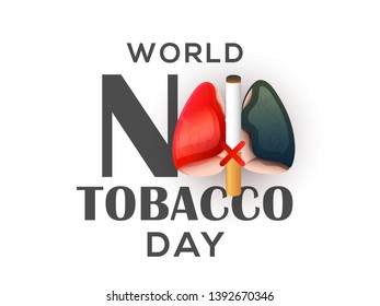 Illustration Of World No Tobacco Day.