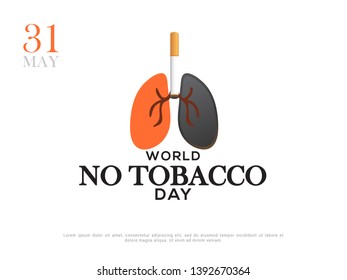 Illustration Of World No Tobacco Day.