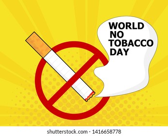 illustration of world no tobacco day, no smoking concept vector background