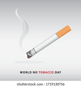 Illustration Of World No Tobacco Day.