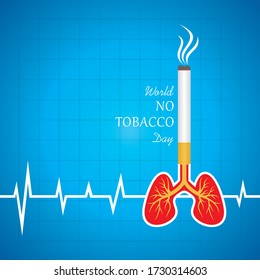 Illustration Of World No Tobacco Day which are held on 31 may,stop smoking concept