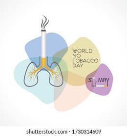 Illustration Of World No Tobacco Day which are held on 31 may,stop smoking concept