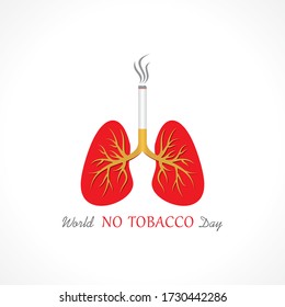 Illustration Of World No Tobacco Day which are held on 31 may,stop smoking concept