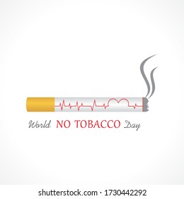 Illustration Of World No Tobacco Day which are held on 31 may,stop smoking concept