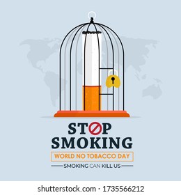 Illustration Of World No Tobacco Day. World No Tobacco Day Background. Stop Smoking. No Smoking Background. 