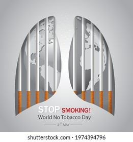 Illustration Of World No Tobacco Day. Vector illustration, poster or banner for world no tobacco day. stop tobacco