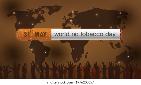 Illustration Of World No Tobacco Day. Vector illustration, poster or banner for world no tobacco day. stop tobacco