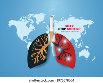 Illustration Of World No Tobacco Day.