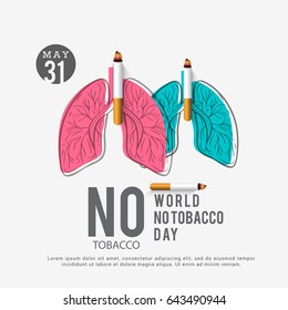 Illustration Of World No Tobacco Day.