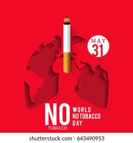 Illustration Of World No Tobacco Day.